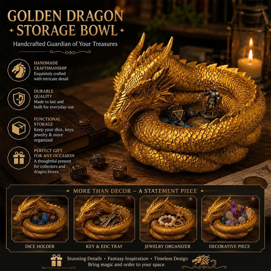 Catchall Bowl Gothic Dragon Storage Decoration 3D Printed Coin Ring