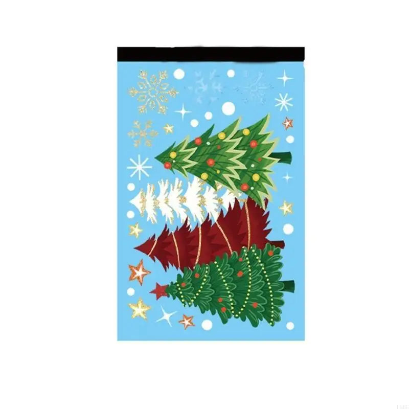 Static Cling Christmas Tree Sticker Waterproof PVC Window Decals