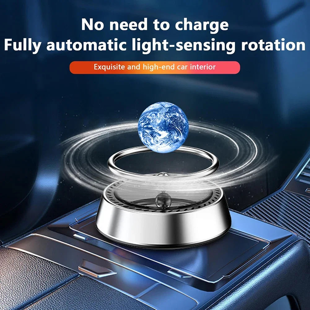Solar Rotating Car Air Freshener Auto Air Freshener Rotating Interstellar Ball Car Deodorant Vehicles Interior Decor Homes Zpaxo