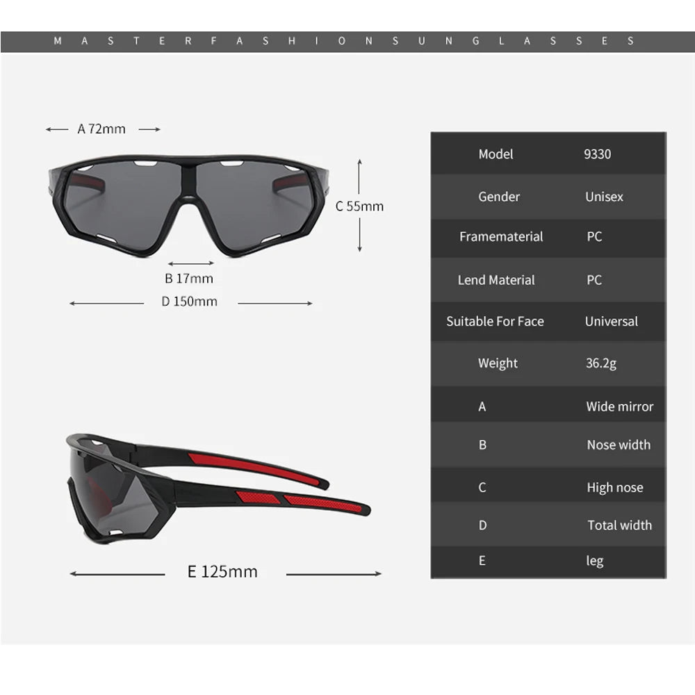 Riding Glasses Cycling Sunglasses UV400 Sports Glasses Bicycle Mountain Bike Eyewear Men's & Women’s Sunglasses Road Goggles Zpaxo