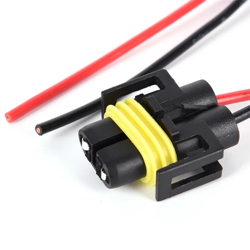 New 2Pcs H8/H9/H11 Wiring Harness Socket Car Wire Connector Cable Plug Adapter for Foglight Head Light Lamp Bulb Light Zpaxo