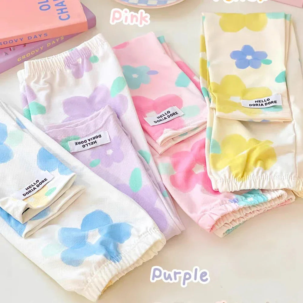 Ice Silk Arm Sleeves Floral Printed Cool Muff Sun Protection Covers Zpaxo