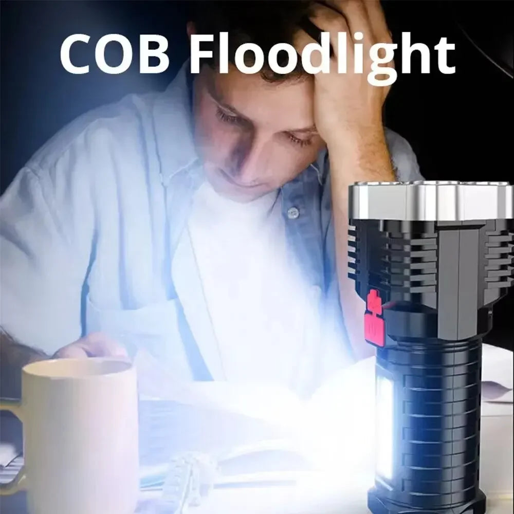 ESMARTER 800-Lumen Rechargeable Tactical Flashlight | IPX6 COB