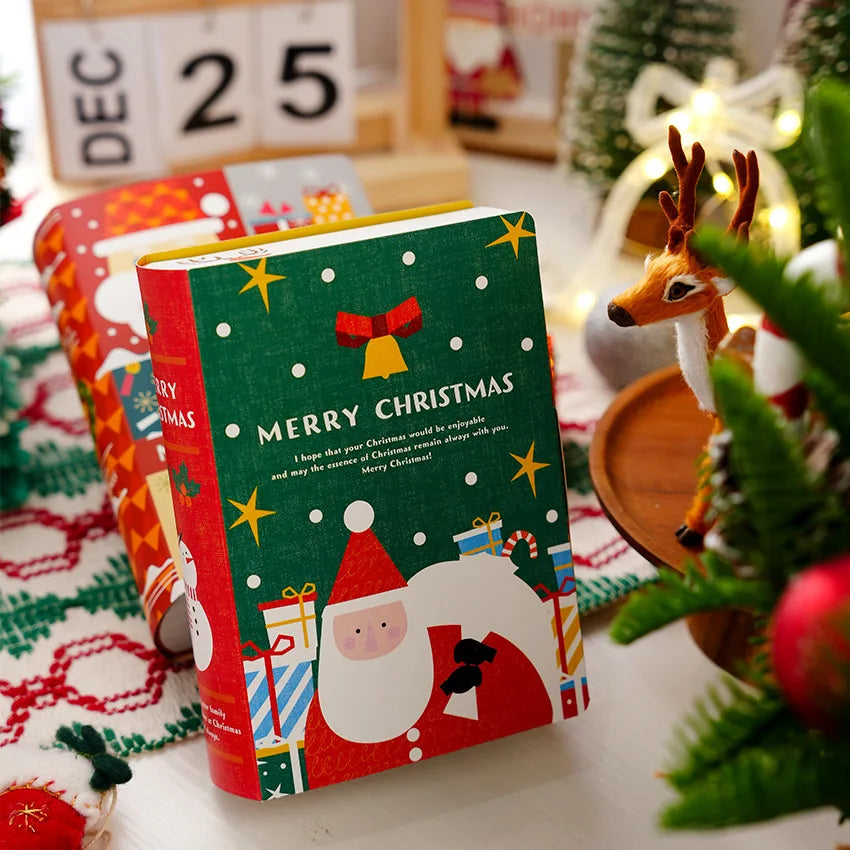 Christmas Magic Book Candy Gift Box – Xmas Party Decoration Holiday Gift Box Zpaxo