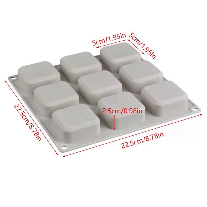 Lotion Bar Square Rectangle Reusable Silicone Soap Making Molds Mold Zpaxo