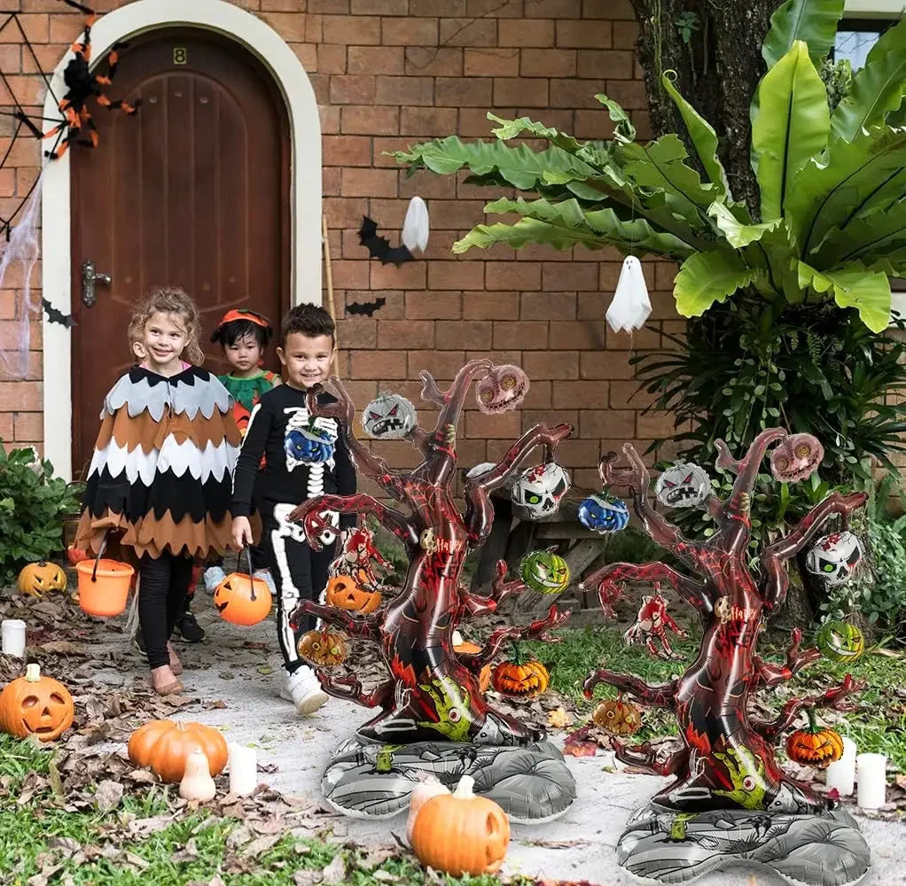 Inflatable Halloween Pumpkin Tree Foil Balloon Giant 5ft Standing