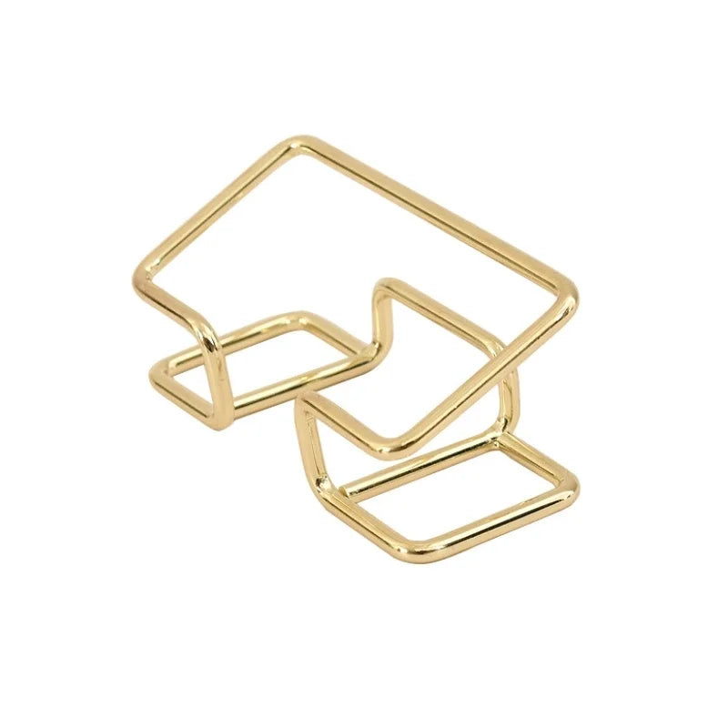 Metal Business Card Holder for Desktop – Stylish Office Organizer Business Card Holder Zpaxo Gold