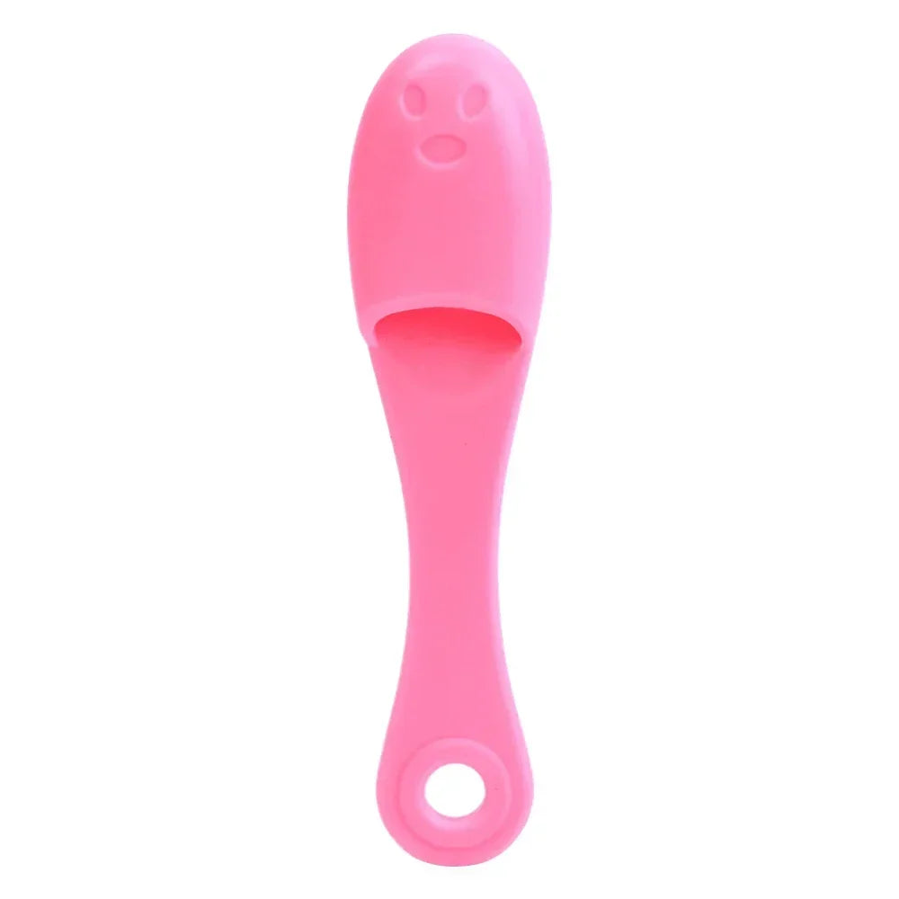 Silicone Nose Brush Facial Pore Cleaner Portable Blackhead Double-sided Massage Brushes Beauty Cleaning Tool Facial Nasal Scrub Zpaxo pink