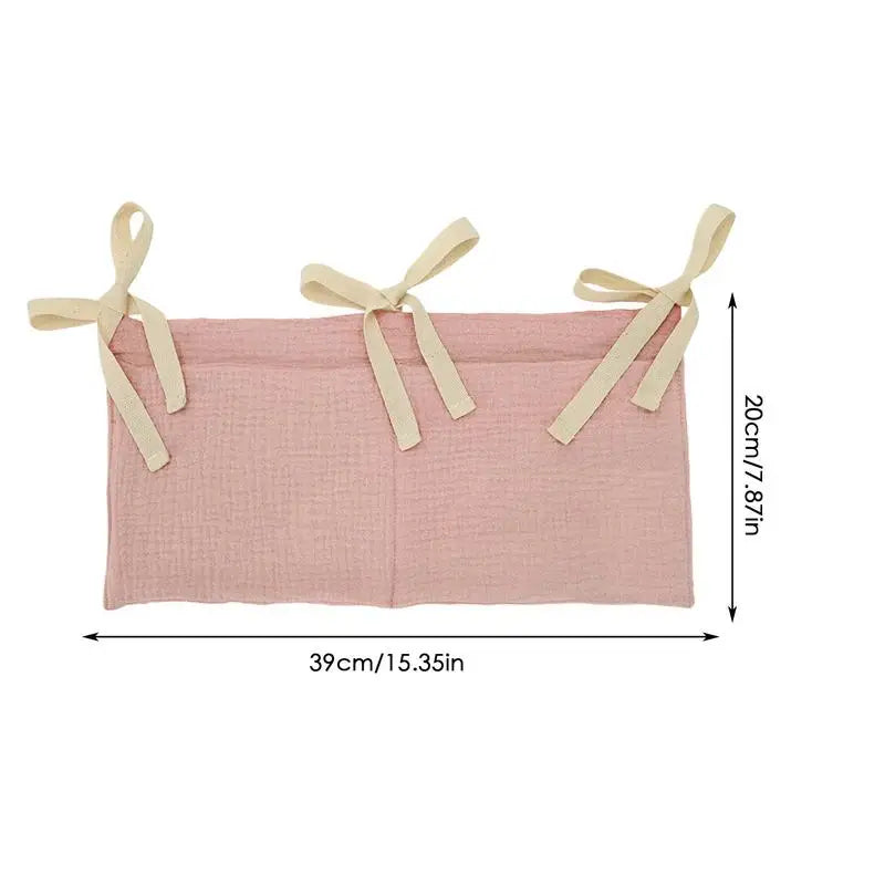 Bed Pockets Bedside Storage Baby Diaper Organizer 2 Pockets Space-Saving Bedside Bag Caddy Attachment For Dorm Entryway Office Zpaxo