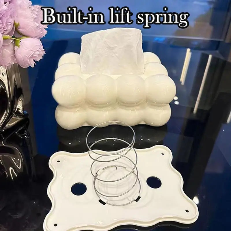 Cotton Candy Drawer Light Luxury Home Living Room Creative 2024 New High-end Dining Table Tissue Box Plastic Zpaxo