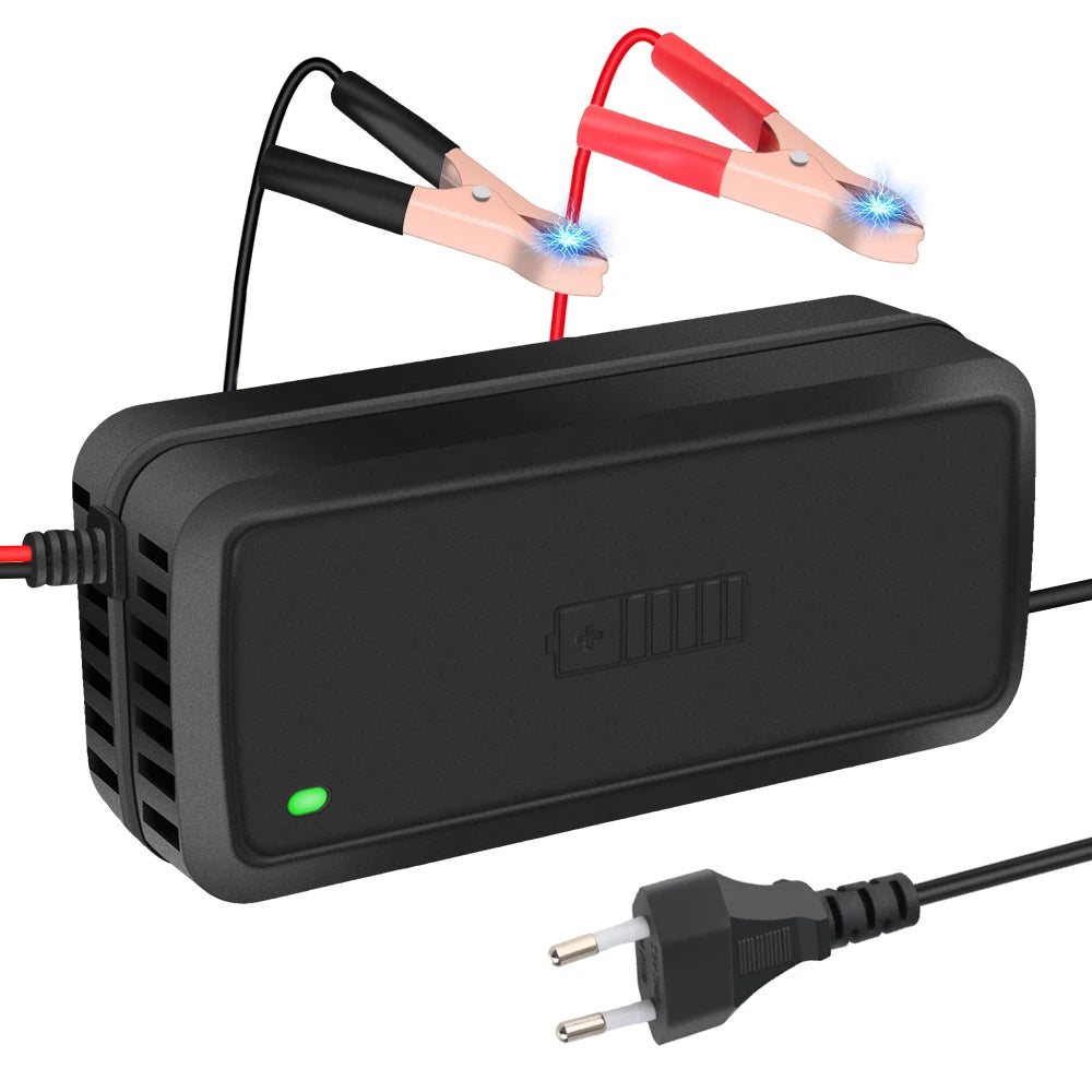 Full Automatic Car Battery Charger 3 Stages Lead Acid AGM GEL