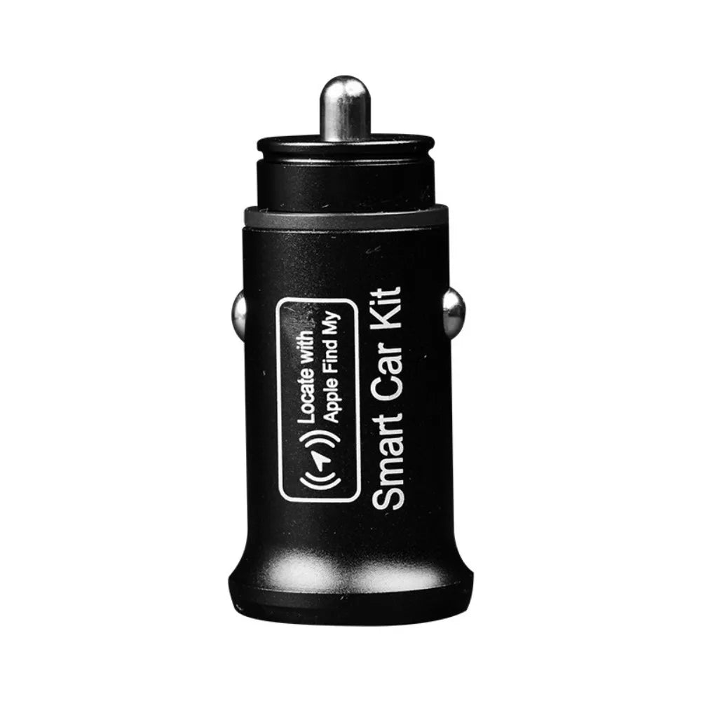 2 in 1 Dual Port Car Charger USB Type-C Adapter Fast Charging GPS Car Locator Tracker Plug and Play Real Time Tracking Zpaxo Black