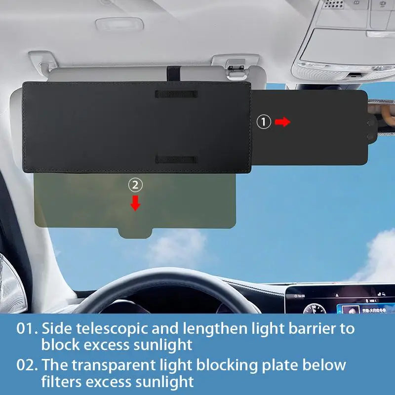 Car Sun Visor Extender – Anti-Glare UV Blocker Sunshade