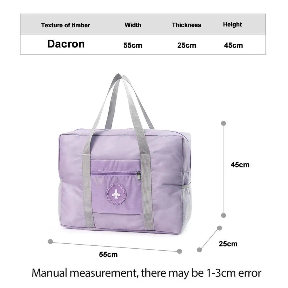 1pc Oxford Foldable Luggage Bag round Label Travel Bag Carry-On Suitcase Moving Packing Bag Storage Bag for Airplane Trips Zpaxo