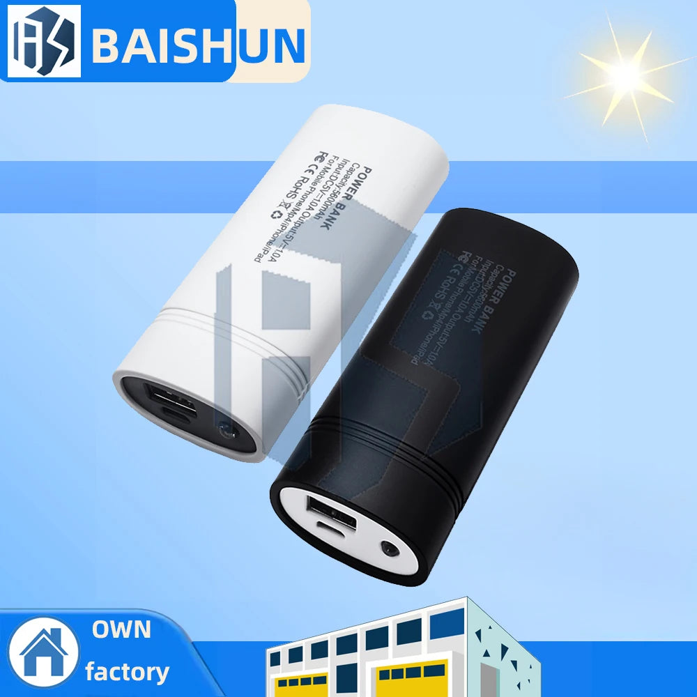 1PCS Detachable Design With Indicator Light For Smart Phone Power Bank Case Battery Practical For 18650 Battery Zpaxo