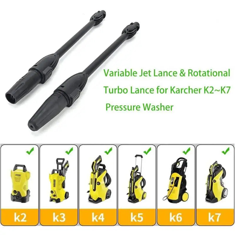 High Pressure Spray Lance & Turbo Nozzle for Kärcher K2–K7