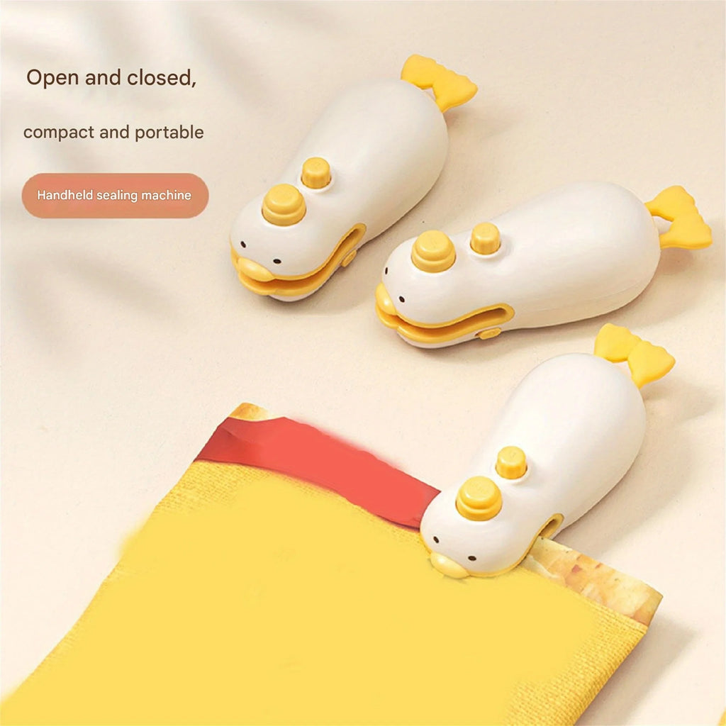 1 Mini Cute Duck Vacuum Rechargeable Bag Sealer Freshness Portable