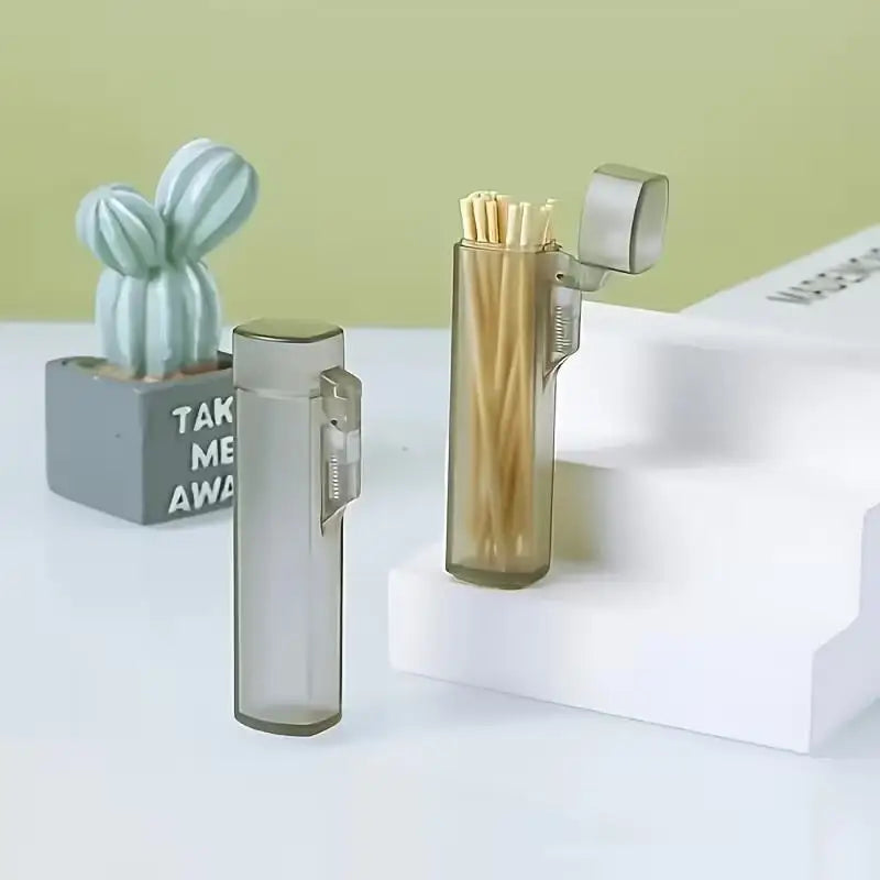 3PCS Portable Toothpick & Cotton Swab Holder, Pocket-Size Storage Box for Travel, Home, Office Use Zpaxo