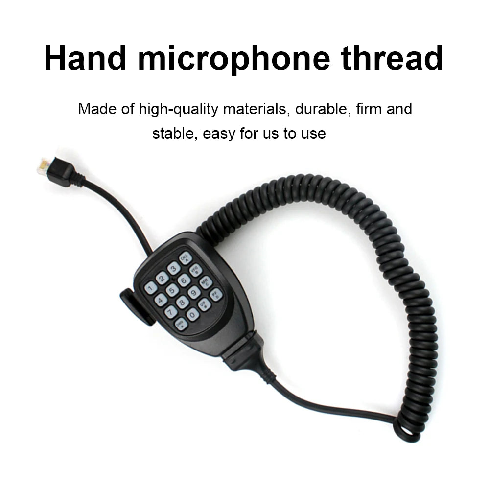8 Pin Microphone Cord Easy Install RJ-45 Mic Cable Heavy Duty Coiled Zpaxo