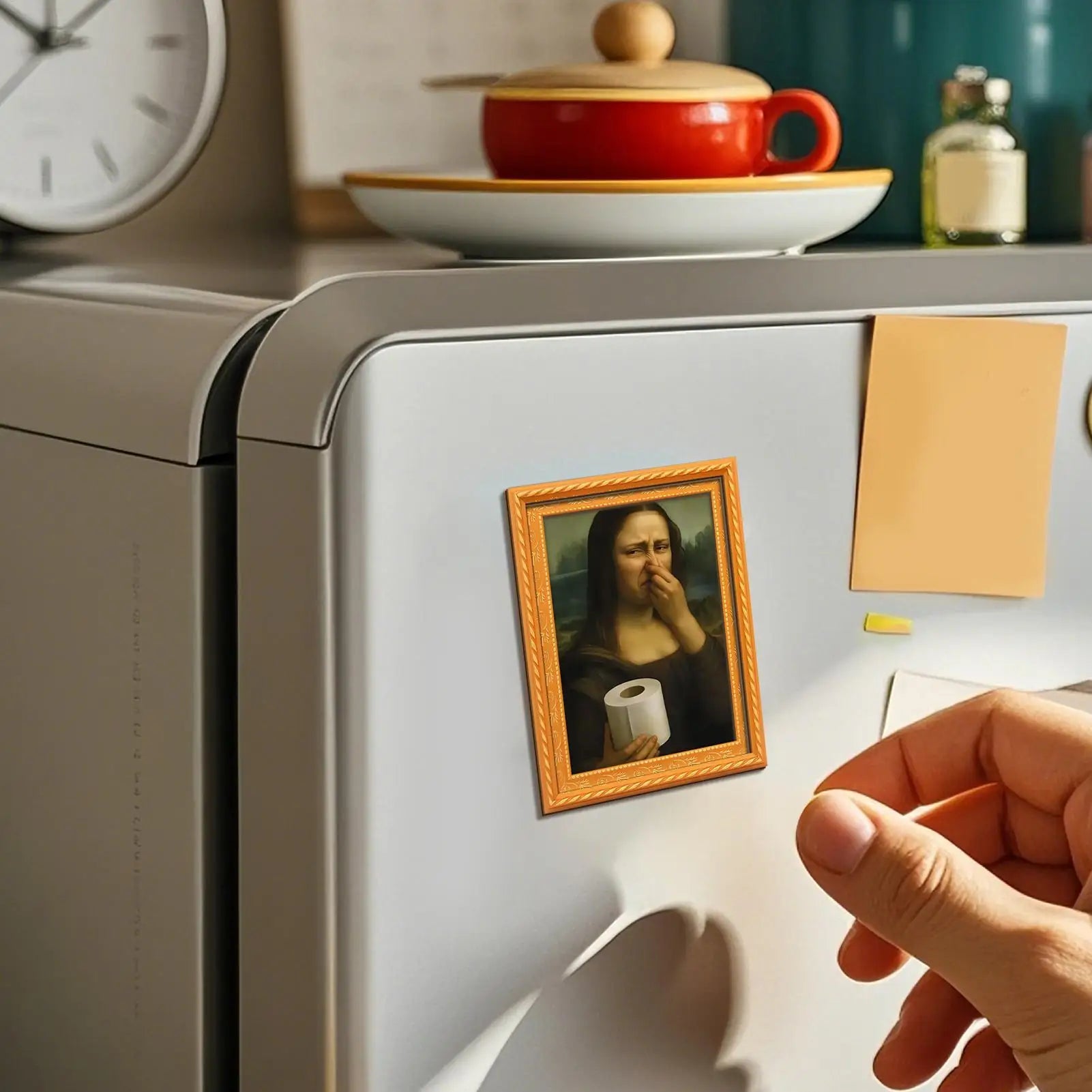 Funny Magnets Humorous Female Art Decorations Wooden Retro Photo