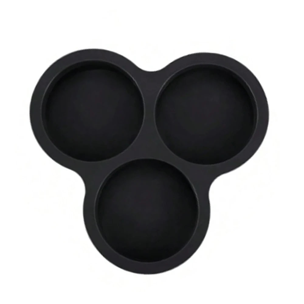 Silicone Egg Mold Air Fryer Egg Pan Reusable 3-Cavity Muffin Cake Baking Mould Kitchen Cooking Accessories Zpaxo Black