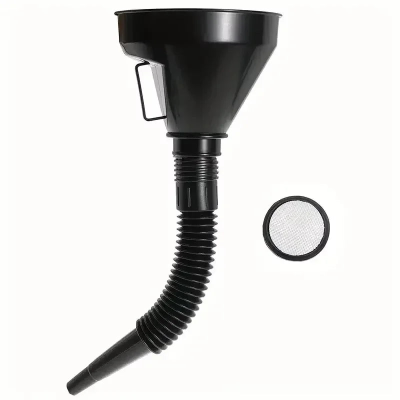 Flexible Automotive Fuel Funnel – Spill-Proof Wide Mouth