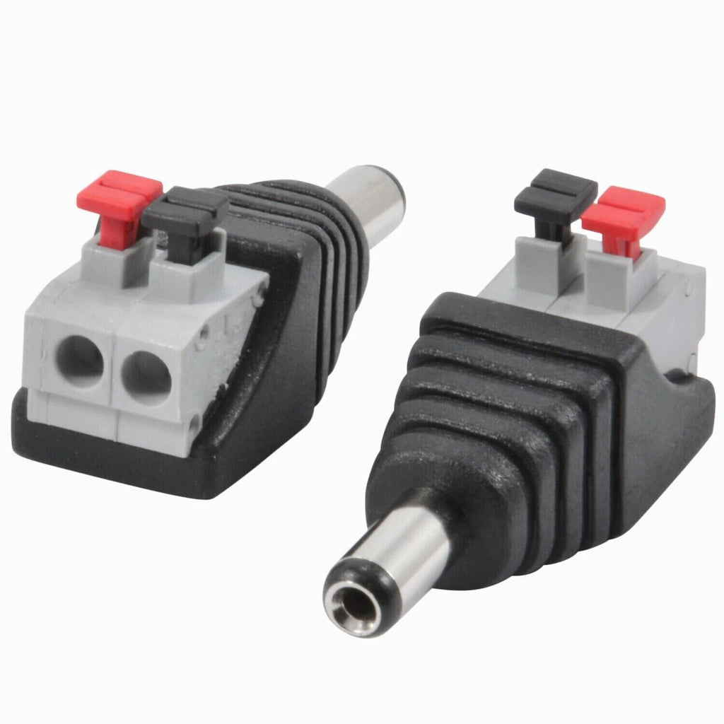 5 5x2 DC Male Female Wire Connector Screwless No Screws Power Plug