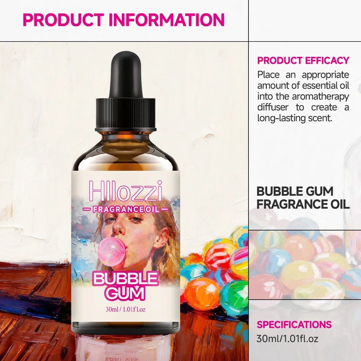 BUBBLE GUM FRAGRANCE OIL Suitable Skin Hair Nail Care Ideal Yoga Zpaxo