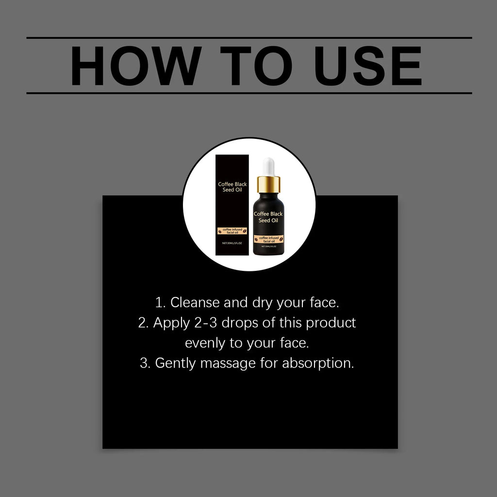 Coffee & Black Seed Facial Serum – Moisturizing Oil 30ml Facial Serum Zpaxo