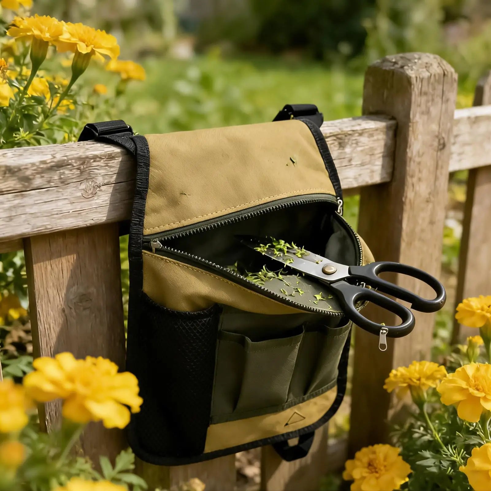 Garden Tool Belt Adjustable Unisex Multiple Pockets Multifunctional Pouch Men Tool Belts for Planting Harvesting Pruning Floral Zpaxo