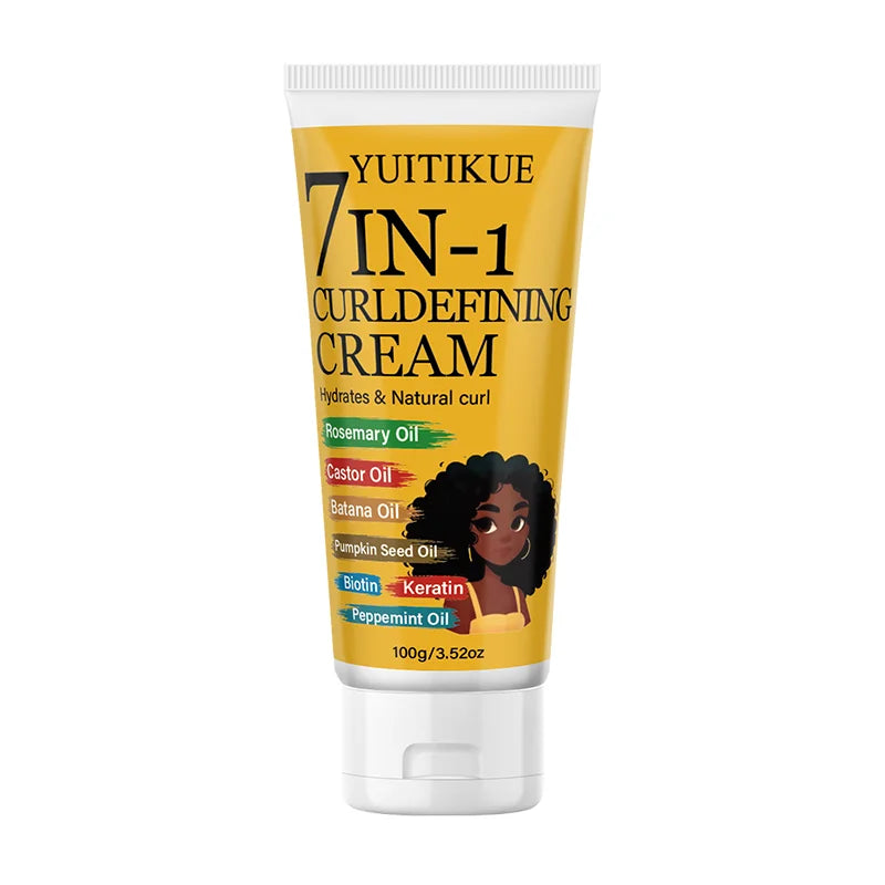 7-in-1 Curl Defining Cream | Batana Oil & Keratin Anti-Frizz Curl Defining Cream Zpaxo 1pc
