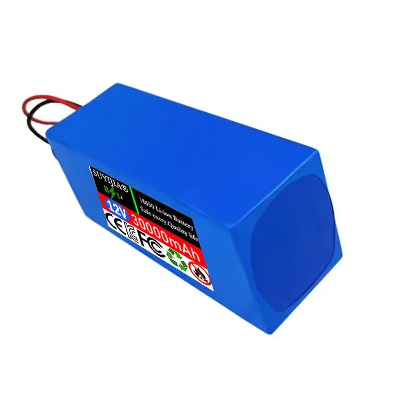 New 3S8P 12V 30000mAh Battery Pack 18650 Rechargeable Li-ion Battery with BMS 12V 30Ah DC12.6V Super Large Capacity + Charger Zpaxo