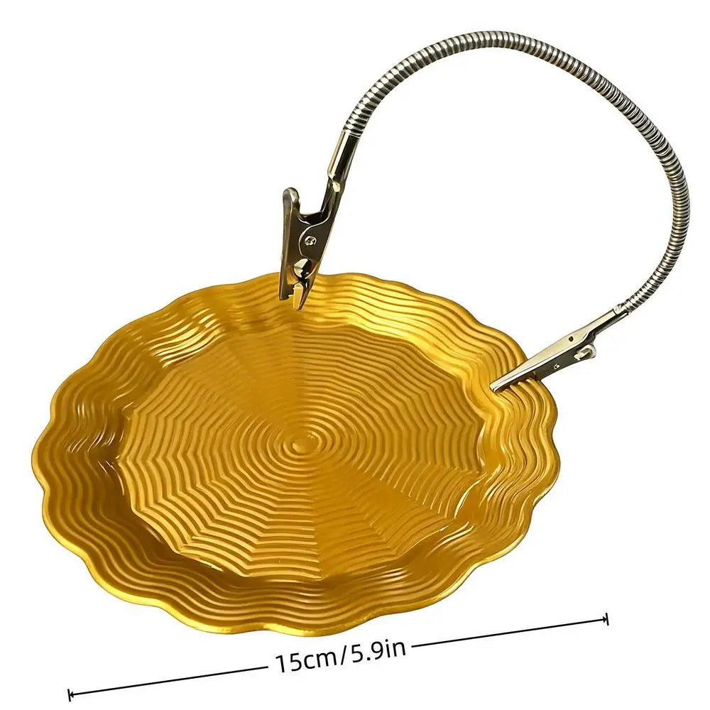 Metal Incense Coil Holder with Ash Tray – Indoor & Outdoor Stand Incense Coil Holder Zpaxo Gold