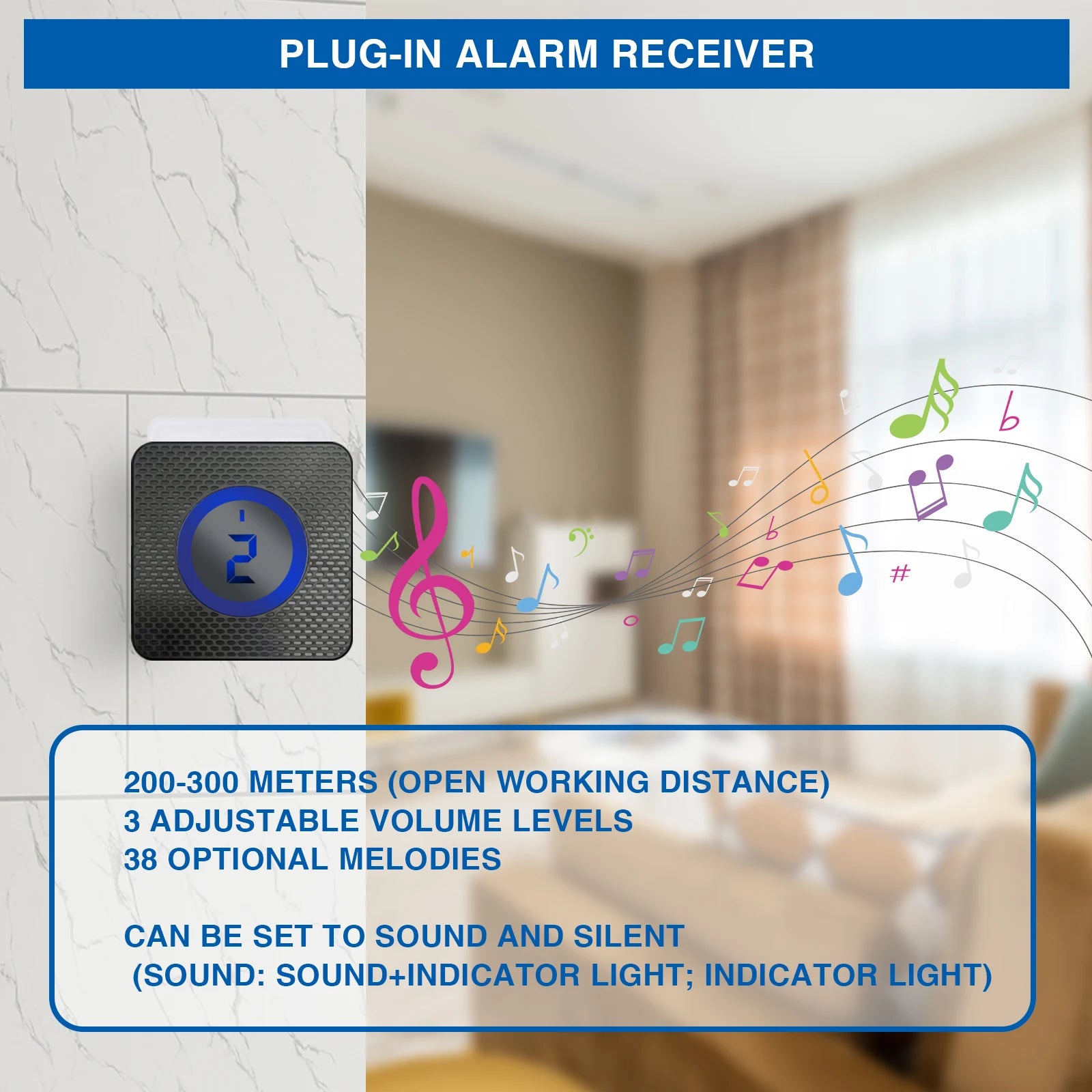 300M Long Range Wireless Motion Sensor Weather Resistant Outdoor Indoor Driveway Alarm - Monitor Protect Property Zpaxo