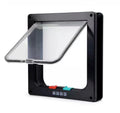 Cat Flap Door with 4-Way Lock | Pet Door for Cats & Small Dogs Pet Flap Door Zpaxo black L