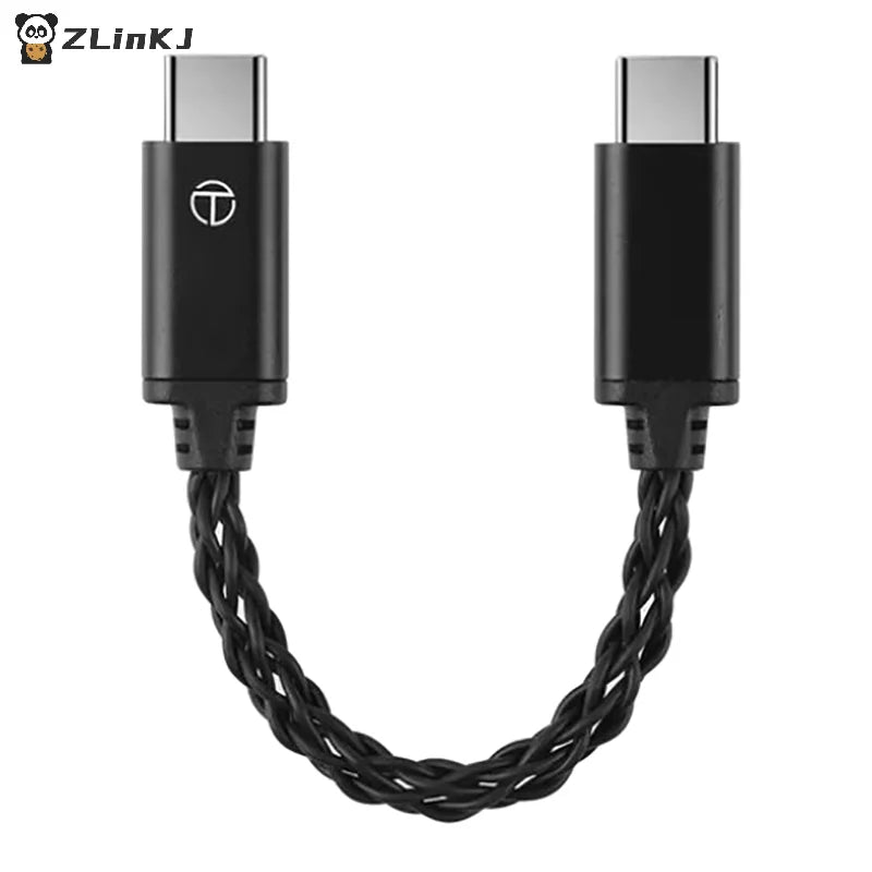 ▶TRN TO Type C To Type C DAC Amp Upgrade Cable Hifi Adapter Earphone Amplifier 8Strand Silver-Plated Wire For TRN TE PRO Phones Zpaxo