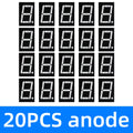 1-Digit Common Cathode 7-Segment LED Display Kit (1-20PCS), 0.56 Inch Red Digital Tube for Electronic Projects Zpaxo 20PCS anode