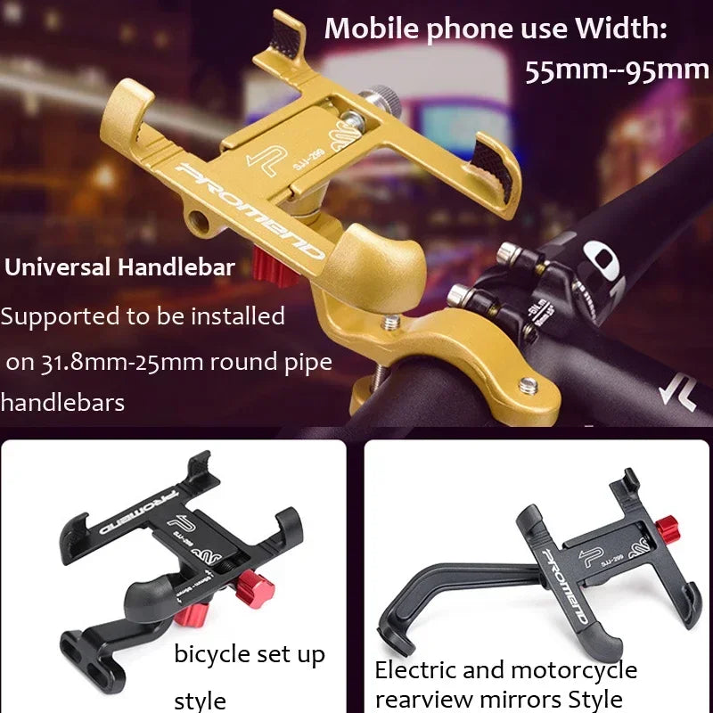 Rotatable 360 Degree Aluminum Bicycle Phone Holder Bike Motorcycle