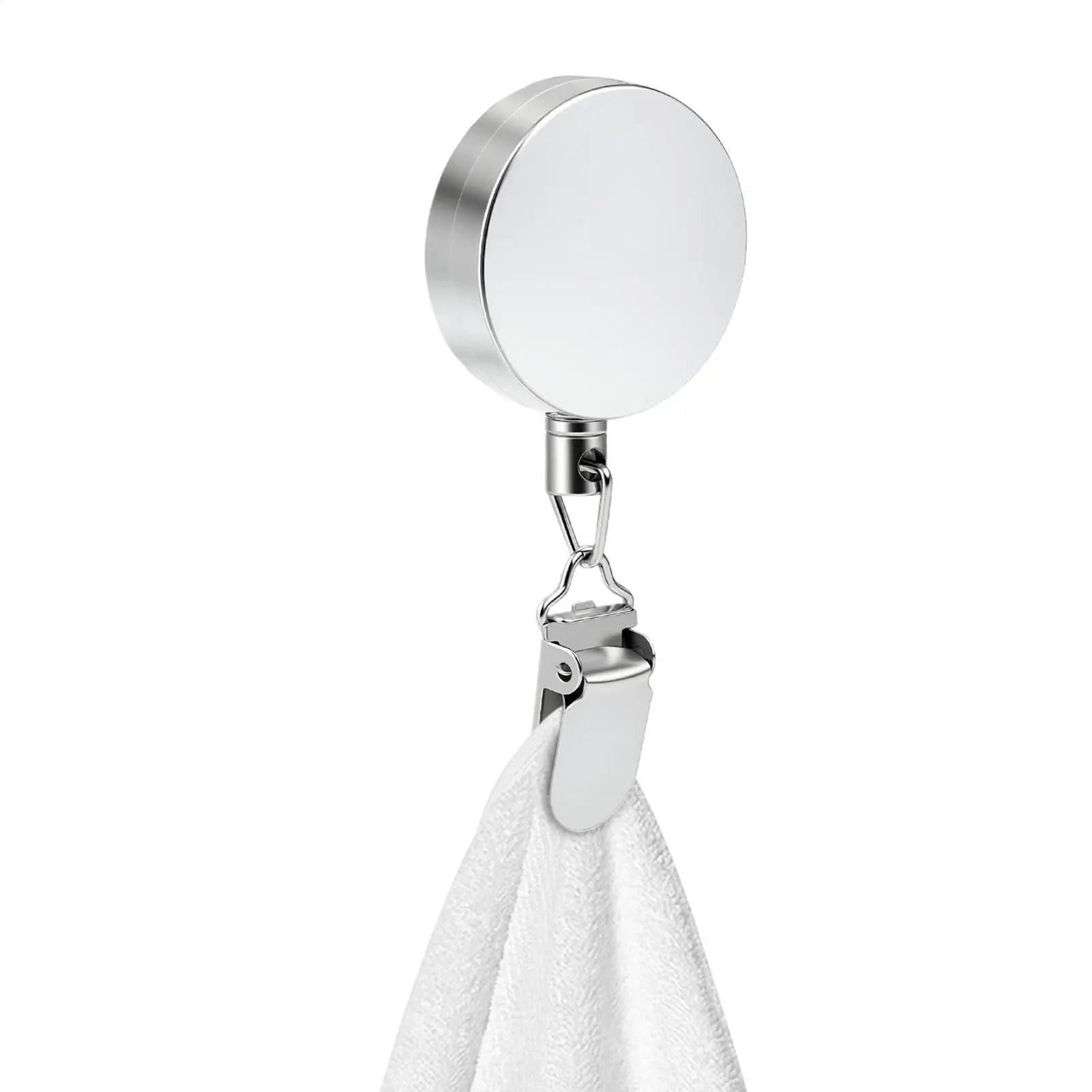 Self-adhesive Bathroom Robe Coat Towel Clips Rack Wall Automatic