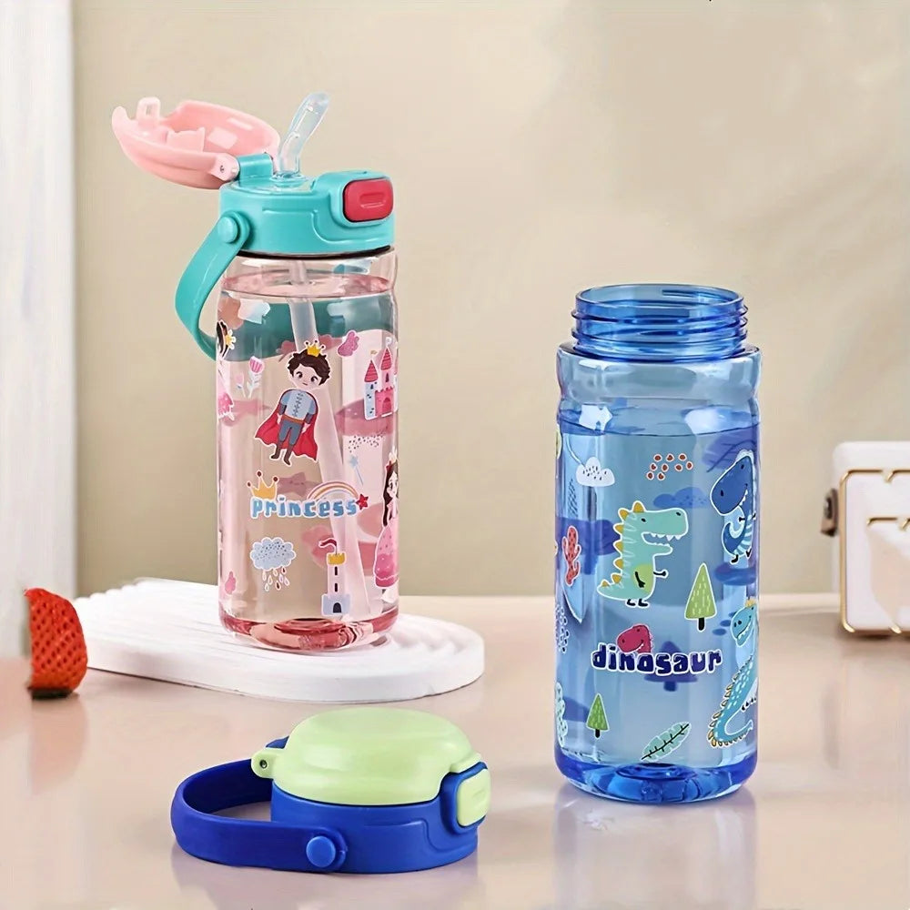 18.6 oz Cute Portable Kettle with Straw, 550ml Large Capacity Leak-Proof Drinking Cup for Outdoor Sports, Travel & Cam Zpaxo