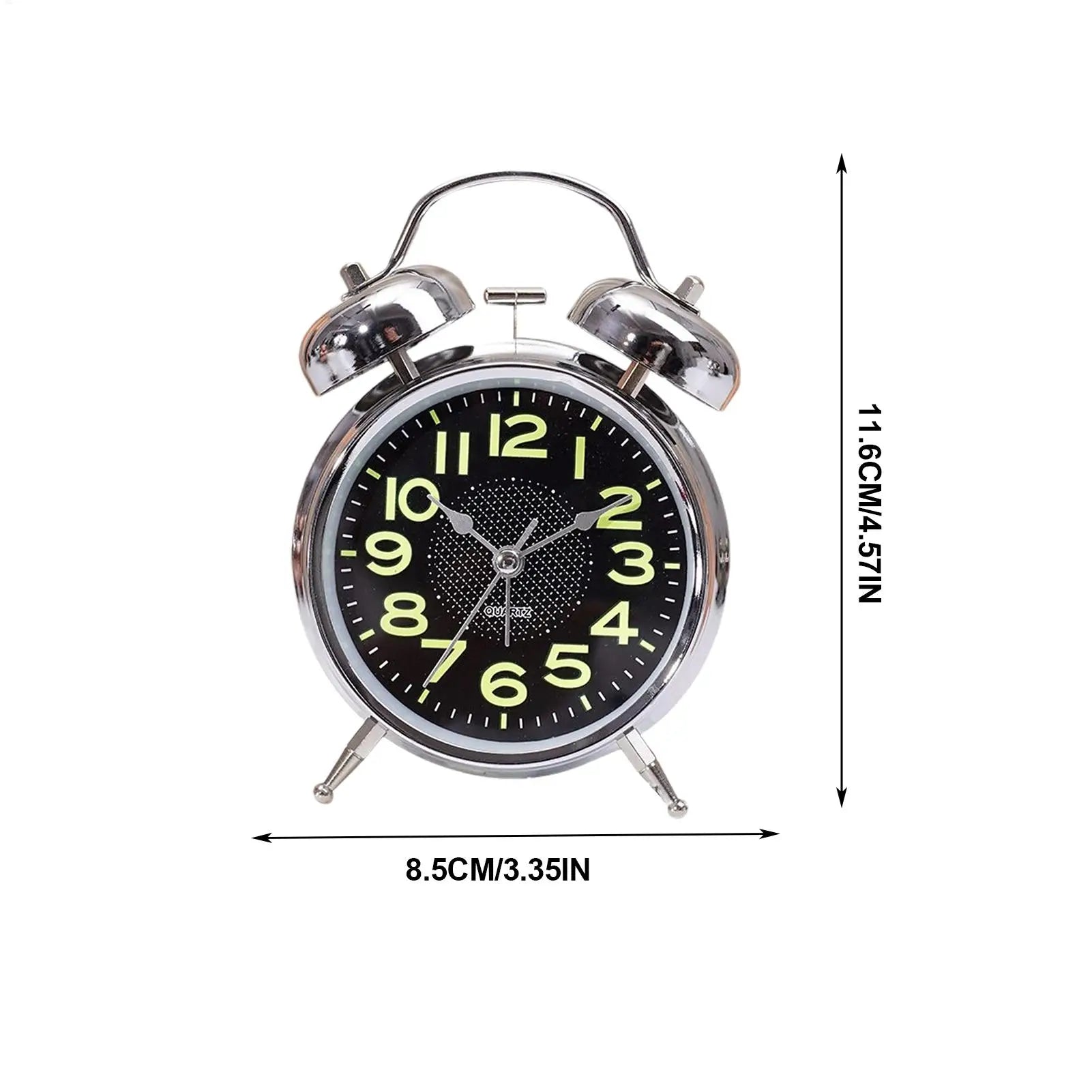 Loud Mechanical Alarm Clock Heavy Sleepers Adults Retro Twin Bell