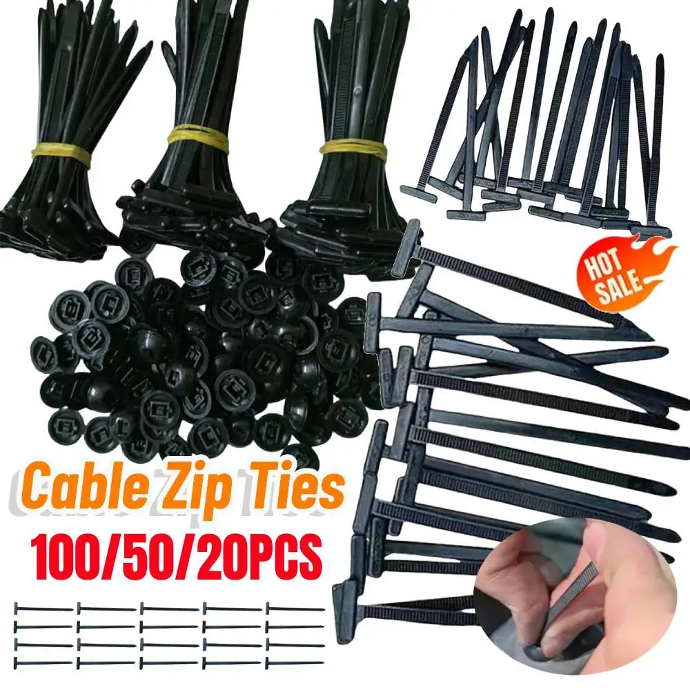 Self-locking Nylon Universal Cable Tie Buckle 100 50 Plastic Fixed