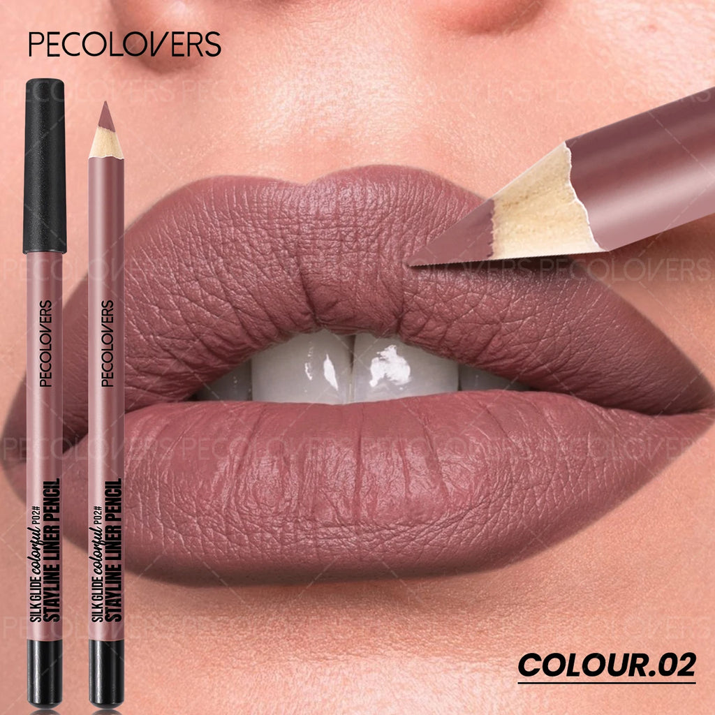 Long-lasting Waterproof Lip Liner Pencils No Cup Staining Smudging Zpaxo 02
