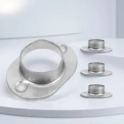 6Pcs Round Tube Base Zinc Steel Heavy Thick Floor Flange Post Base Plate Railing Support Handrail Deck Bracket Zpaxo