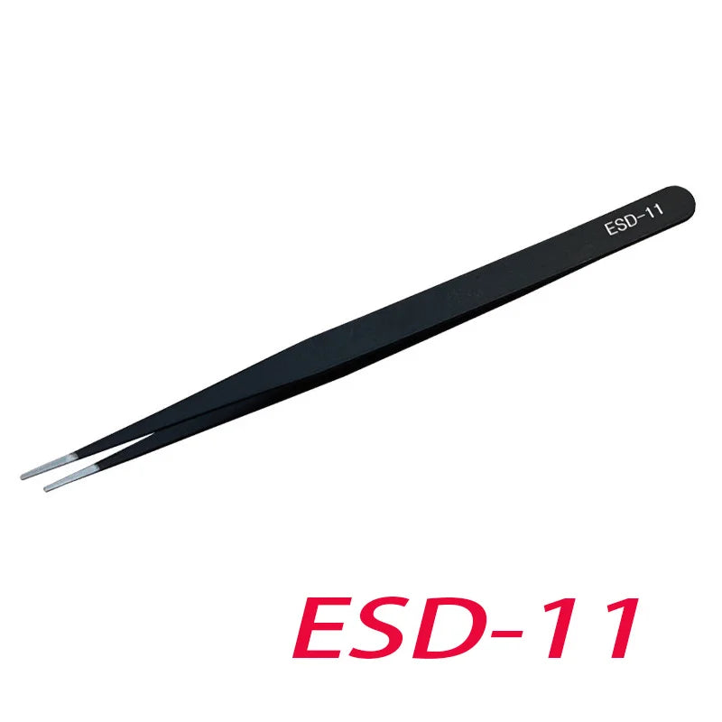 Anti-static Stainless Steel Tweezers Precision Maintenance Industrial Zpaxo ESD-11