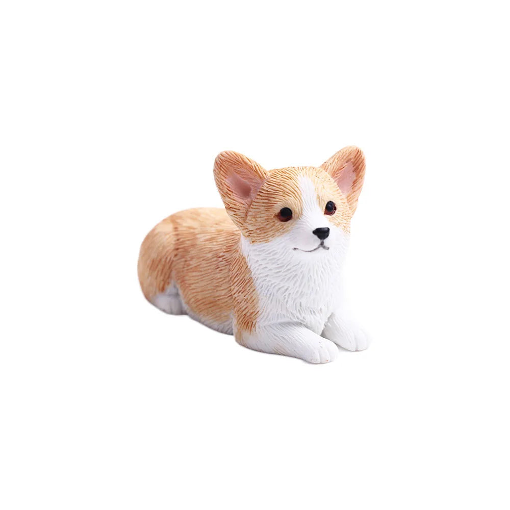 Auto Decoration Dog Doll Children's Resin Figures Mini Animal Car Zpaxo yellow 4