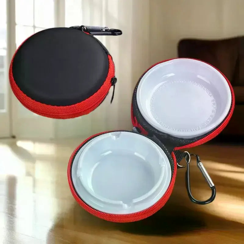 Compact EVA Keychain Ashtray with Pouch – Car & Travel