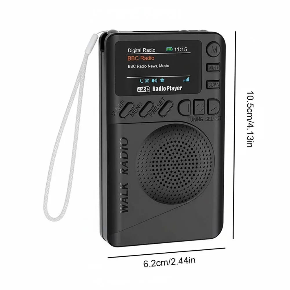 Mini DAB FM Digital Radio Headphone Jack Portable Speaker BT5 0