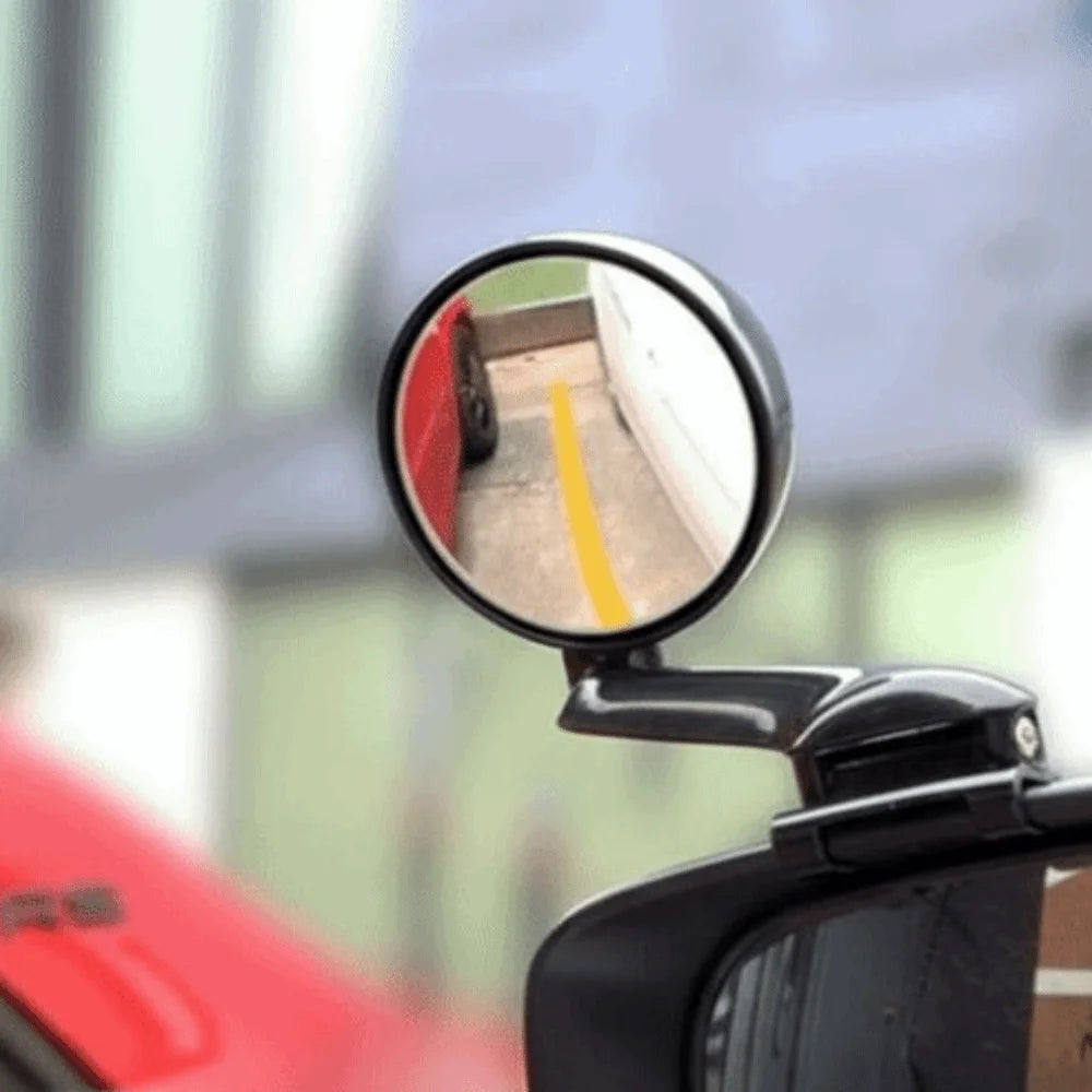 Round Convex Blind Spot Car Mirror 360 Degree Adjustable Universal Zpaxo