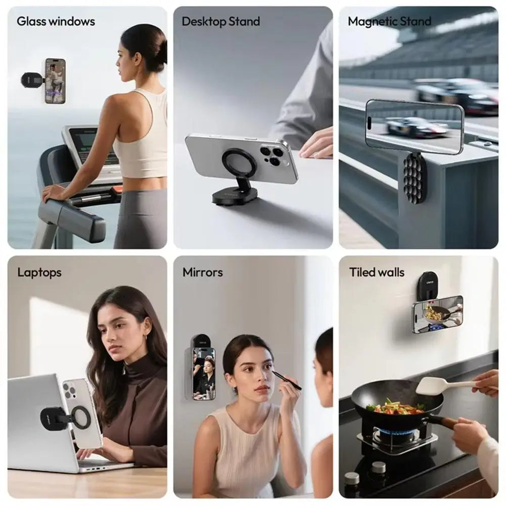 3-in-1 Magnetic Phone Holder – Suction Cup Wall Mount Stand Magnetic Phone Holder Zpaxo